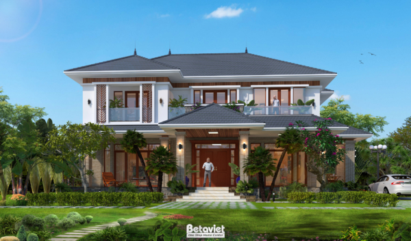 Biệt thự sân vườn 2 tầng hiện đại tại Hà Nội, mẫu tham khảo cho khu đô thị Xuân Phương Tasco
