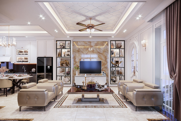 Thiết kế nội thất biệt thự Art Deco KĐT Vinhomes The Harmony NT21017