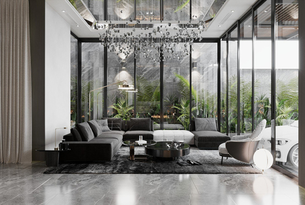 Thiết kế nội thất biệt thự hiện đại châu Âu tại Hà Nội NT23329