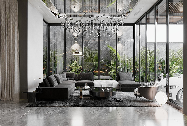 Thiết kế nội thất biệt thự hiện đại châu Âu tại Hà Nội NT23329