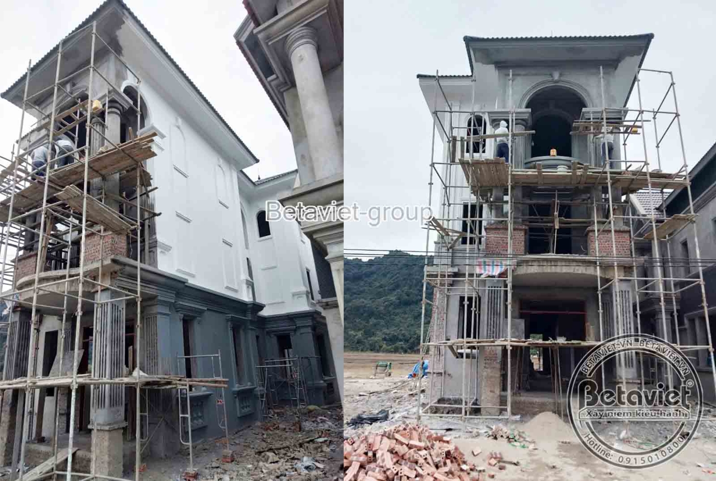 Thi công biệt thự 4 tầng tân cổ điển TC20069, giai đoạn thi công phần thô – mặt ngoài công trình (6)