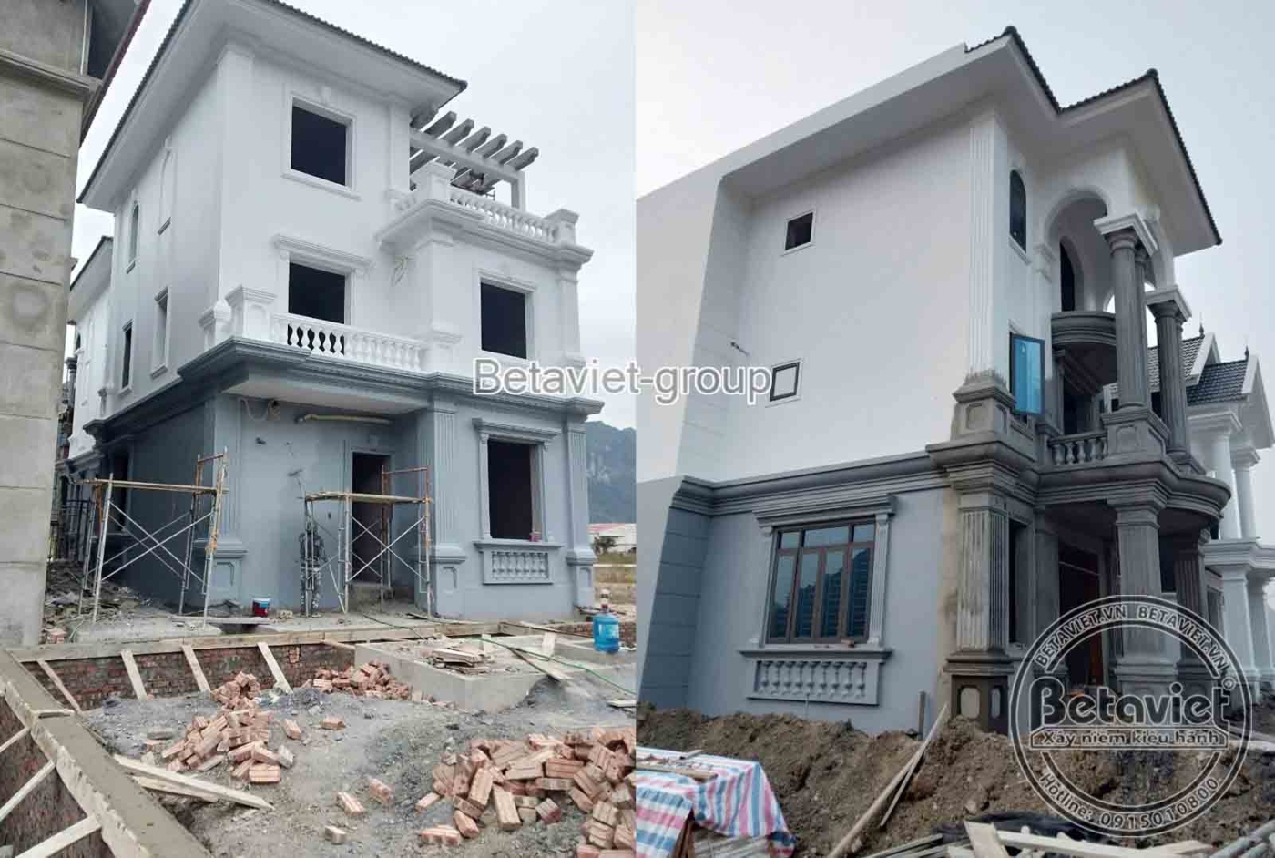 Thi công biệt thự 4 tầng tân cổ điển TC20069, giai đoạn thi công phần thô – mặt ngoài công trình (3)