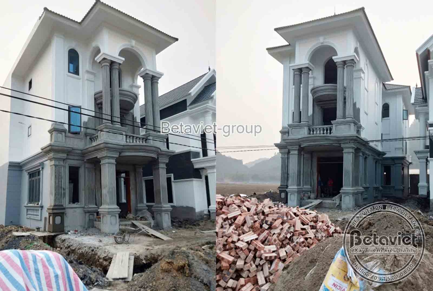 Thi công biệt thự 4 tầng tân cổ điển TC20069, giai đoạn thi công phần thô – mặt ngoài công trình (2)