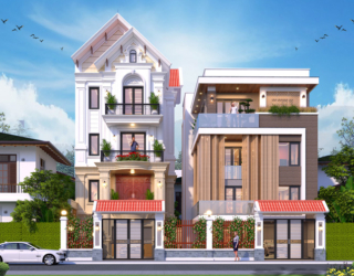Mẫu thiết kế biệt thự 4 tầng hiện đại tại KĐT Đại Kim KT22020B