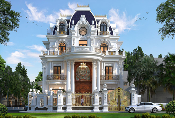 Thiết kế biệt thự tân cổ điển 3 tầng 700m2 tại Vũng Tàu KT23024