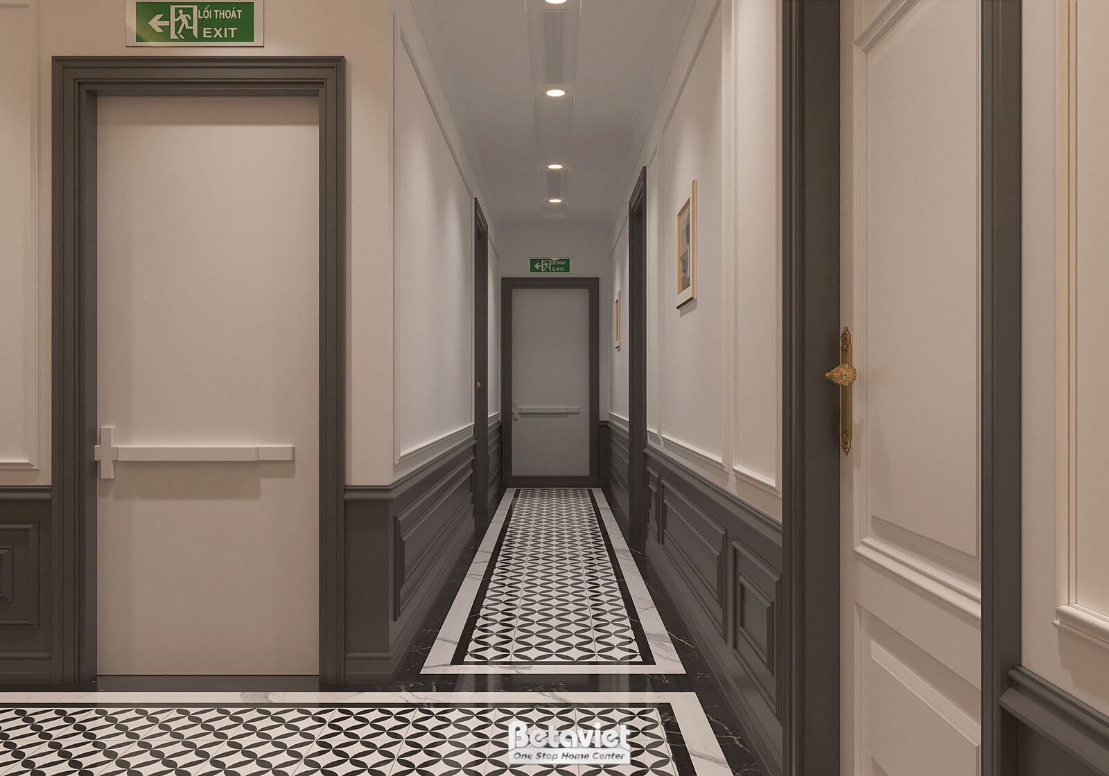 Nội thất đại sảnh biệt thự Art Deco KT2009029 – góc nhìn 5