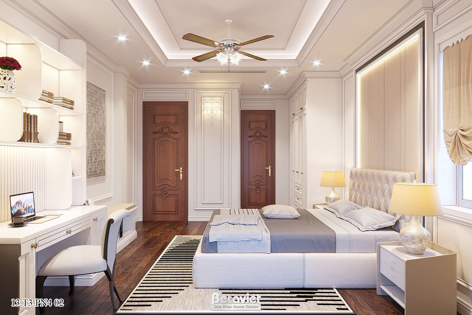 Nội thất phòng ngủ biệt thự hiện đại KT22016 – góc nhìn 16