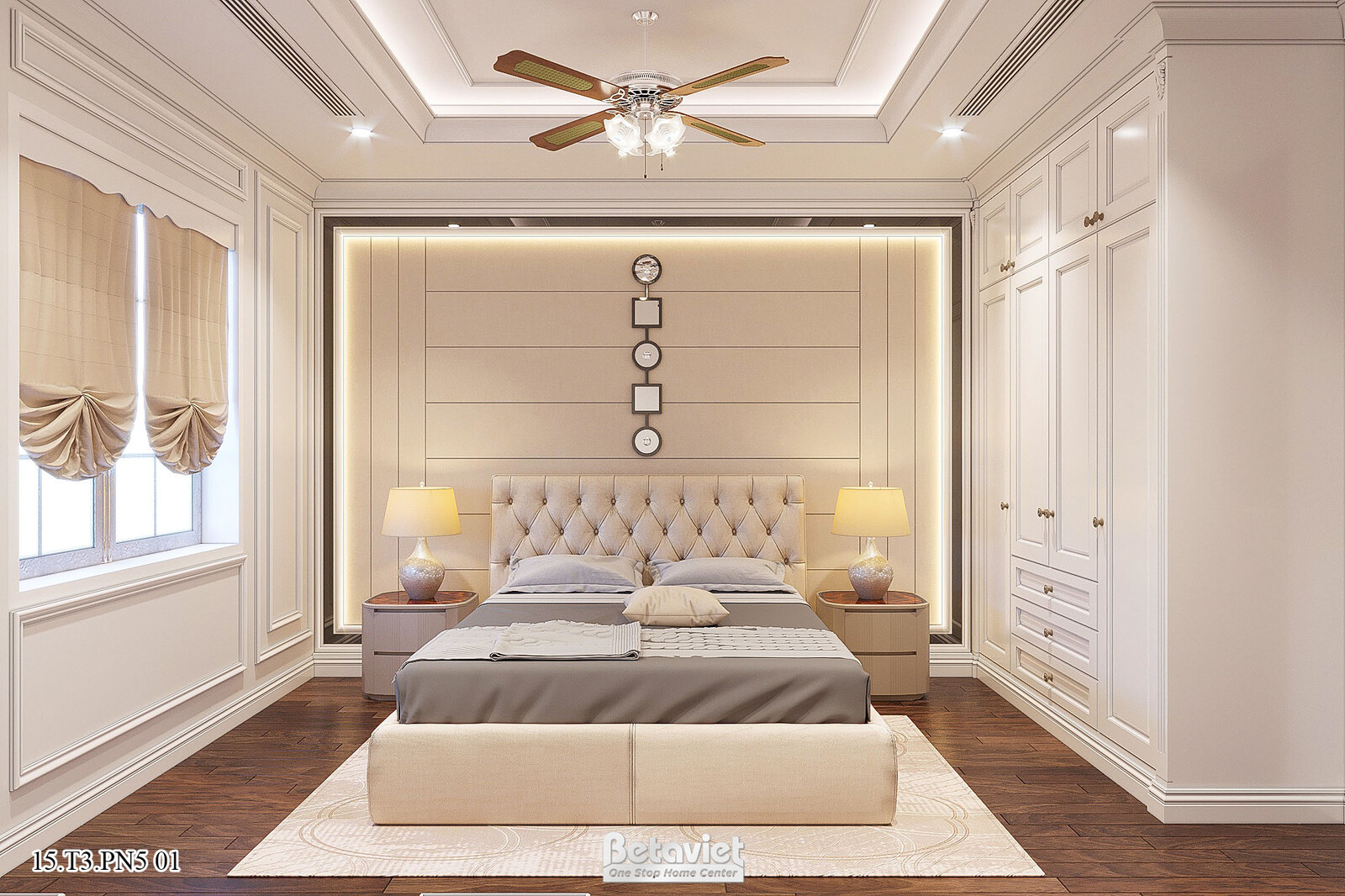 Nội thất phòng ngủ biệt thự hiện đại KT22016 – góc nhìn 18