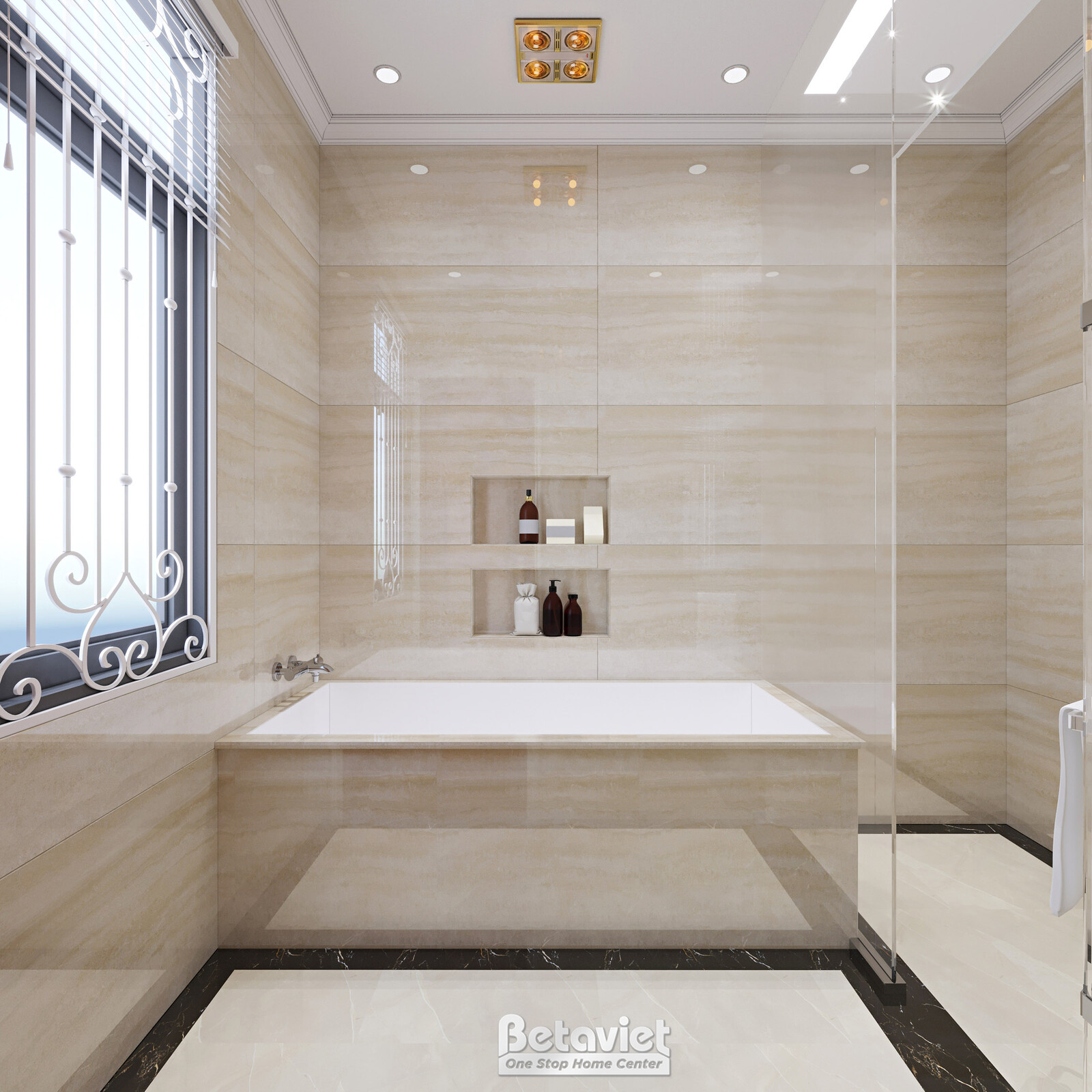 Nội thất phòng tắm biệt thự tân cổ điển KT22214 – góc nhìn 6