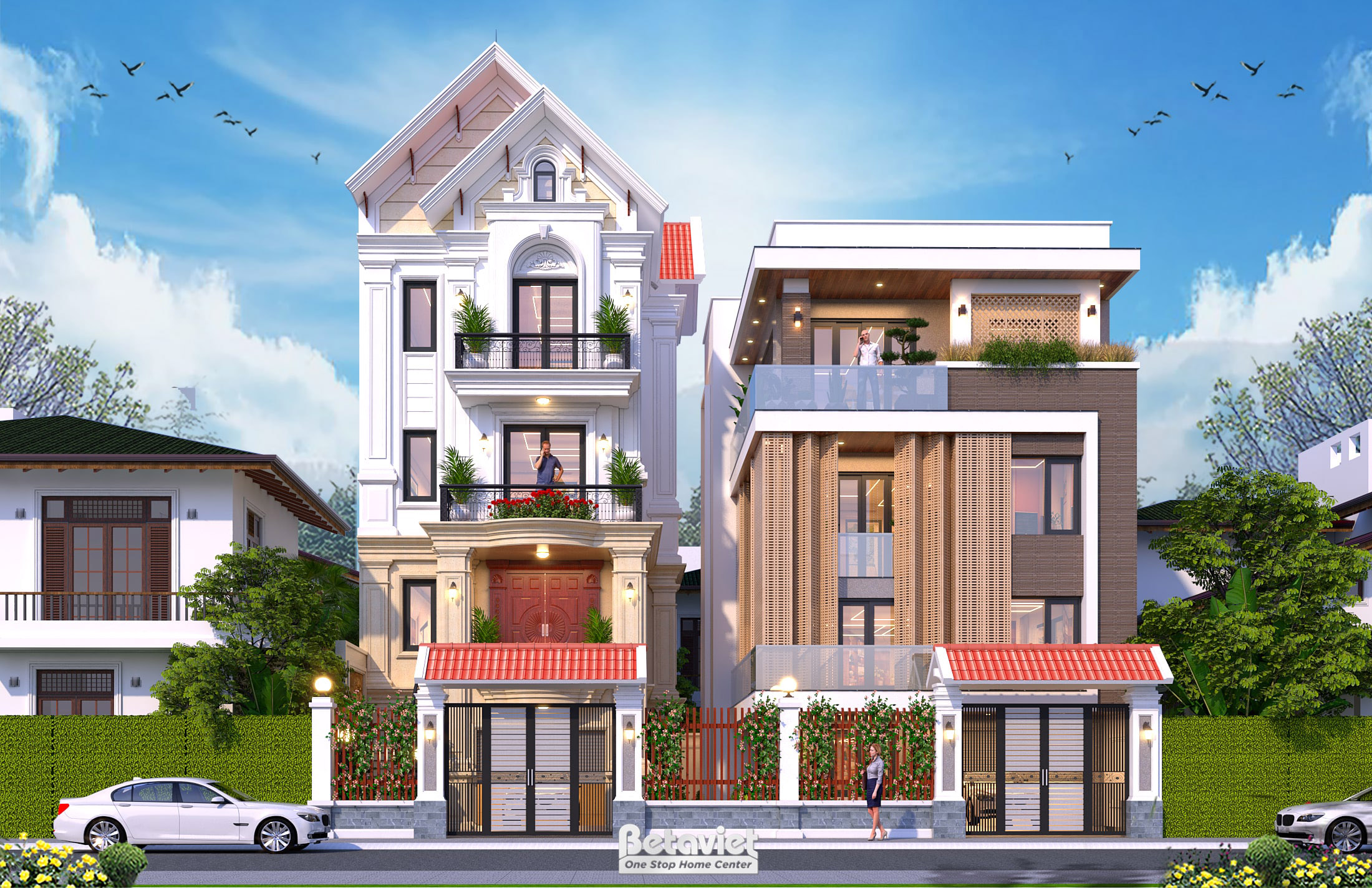 Mẫu thiết kế biệt thự hiện đại 4 tầng tại KĐT Đại Kim KT22020B