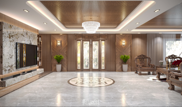 Mẫu thiết kế đại sảnh biệt thự hiện đại NT22193