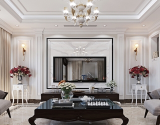 Thiết kế nội thất biệt thự phong cách Art Deco tại Hải Dương NT23326