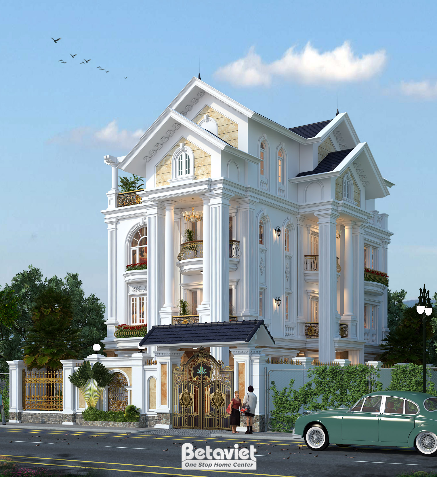 Nhà biệt thự 4 tầng tân cổ điển hơn 500m2 tại KĐT An Huy KT18033