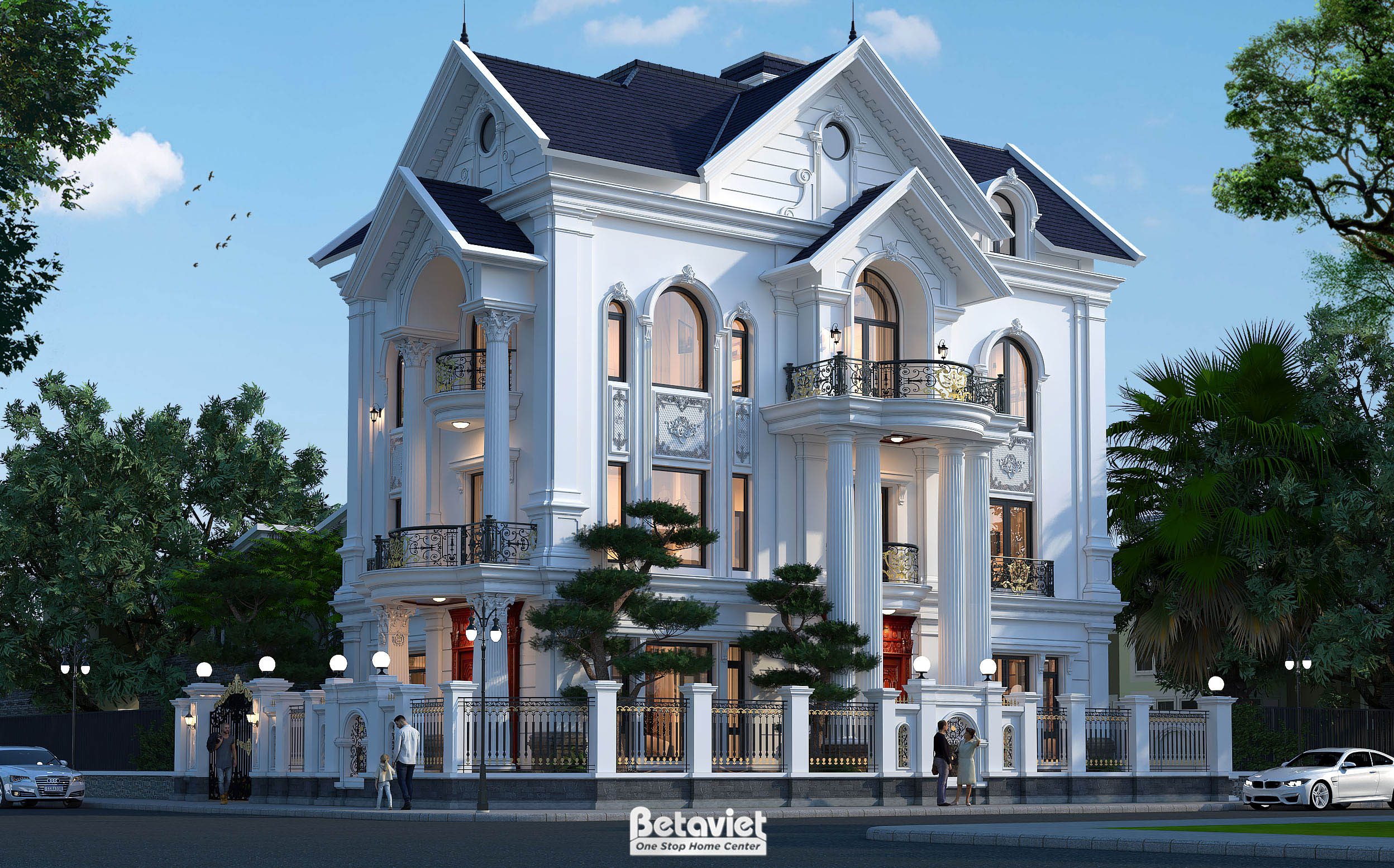 Nhà biệt thự kiểu Pháp 4 tầng 5 phòng ngủ tại Thanh Hóa KT20162