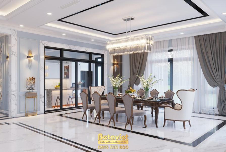 Nội thất phòng ăn biệt thự chistopher NT20076 – góc nhìn 2