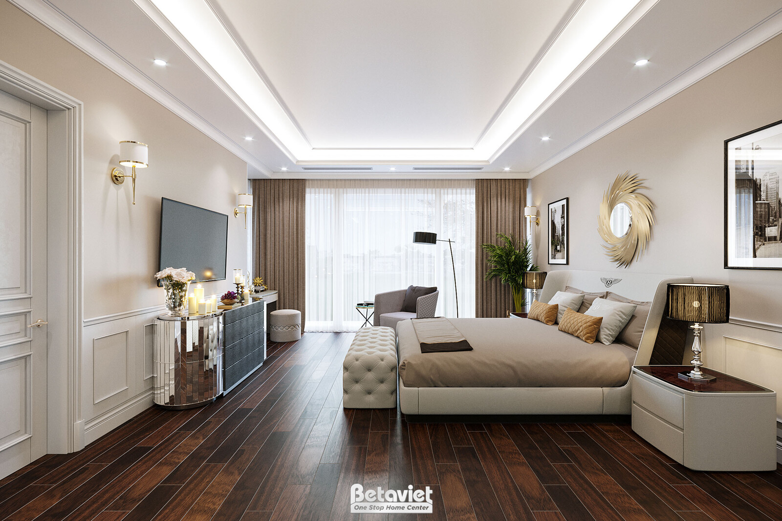 Nội thất phòng ngủ biệt thự chistopher NT20063 – góc nhìn 15