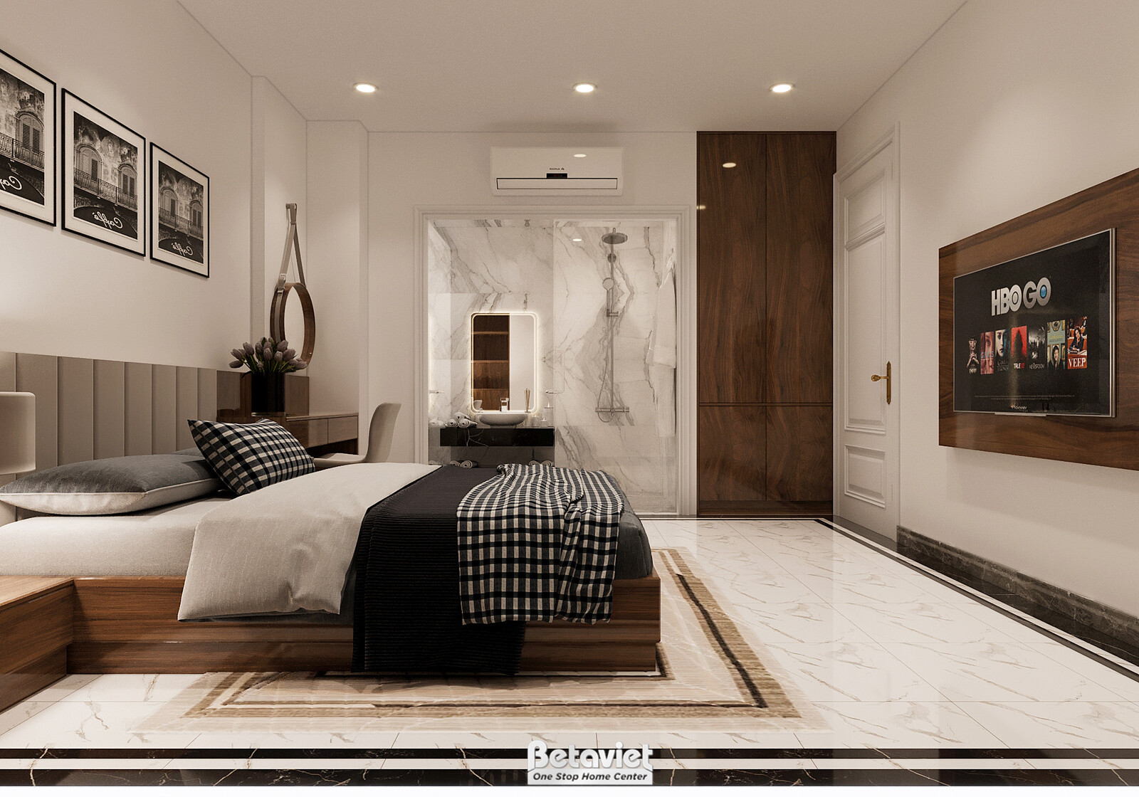 Nội thất phòng ngủ biệt thự Art Deco KT2009029 – góc nhìn 11