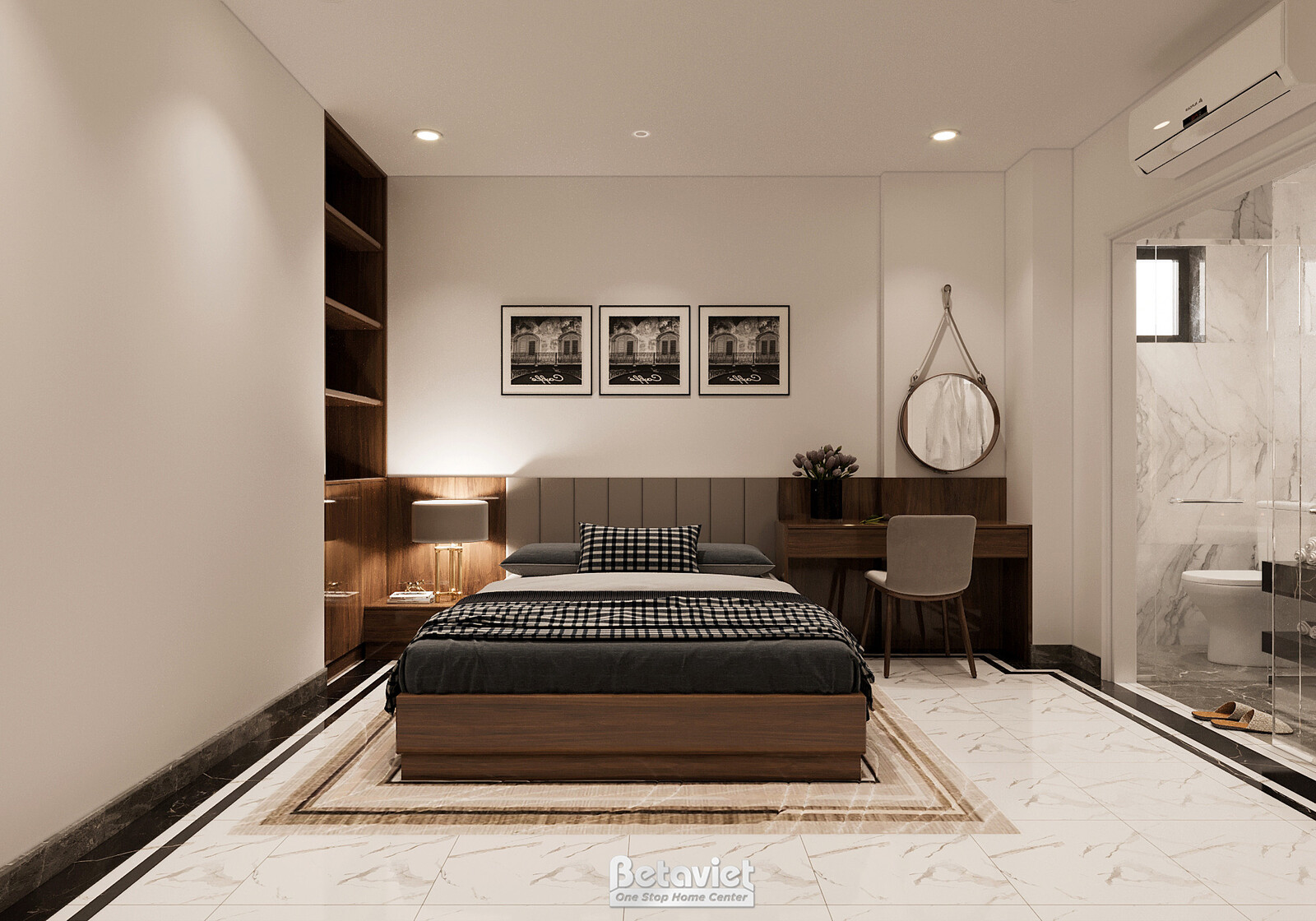 Nội thất phòng ngủ biệt thự Art Deco KT2009029 – góc nhìn 12