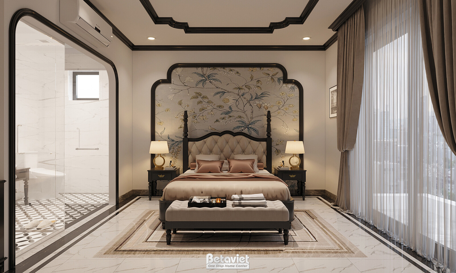 Nội thất phòng ngủ biệt thự Art Deco KT2009029 – góc nhìn 6