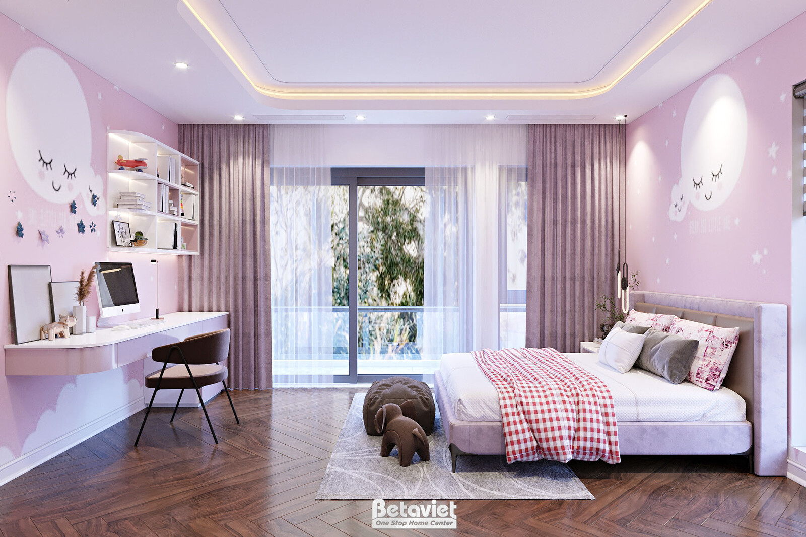 Nội thất phòng ngủ biệt thự hiện đại KT23101 – góc nhìn 9