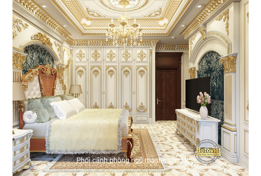 Nội thất phòng ngủ biệt thự tân cổ điển NT22030 – góc nhìn 17