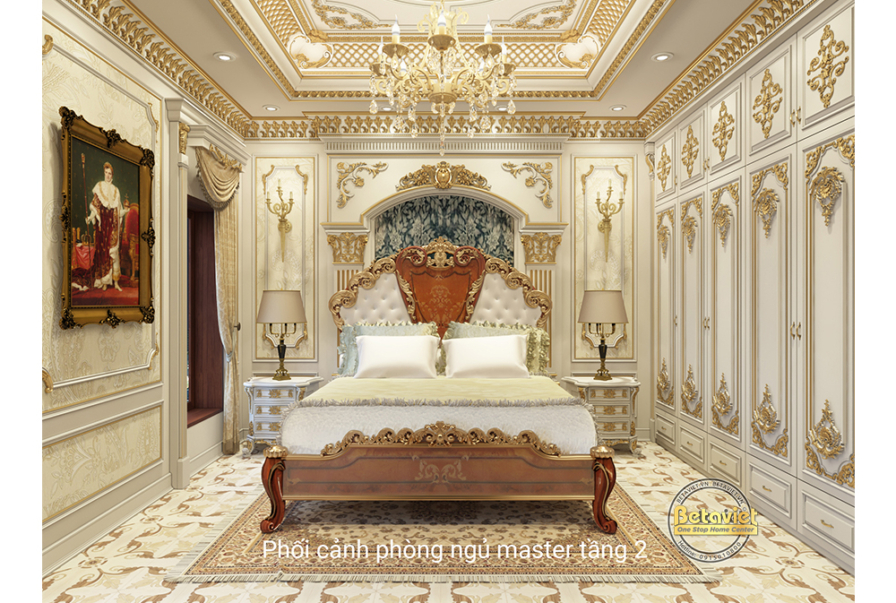 Nội thất phòng ngủ biệt thự tân cổ điển NT22030 – góc nhìn 15