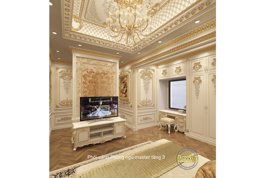 Nội thất phòng ngủ biệt thự tân cổ điển NT22030 – góc nhìn 10