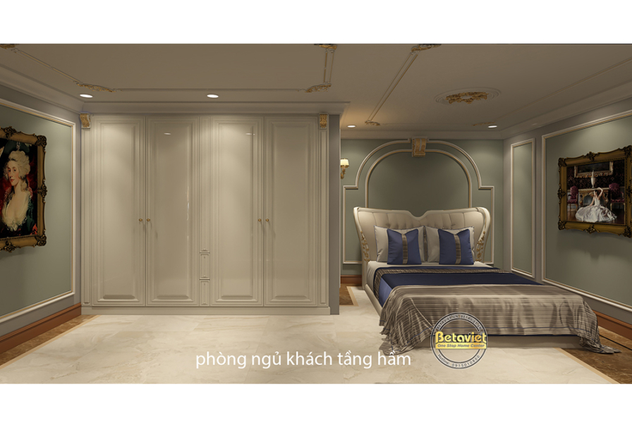 Nội thất phòng ngủ biệt thự tân cổ điển NT22030 – góc nhìn 5