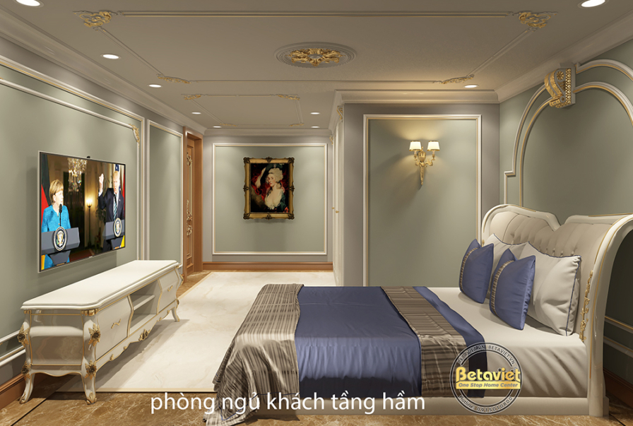 Nội thất phòng ngủ biệt thự tân cổ điển NT22030 – góc nhìn 4