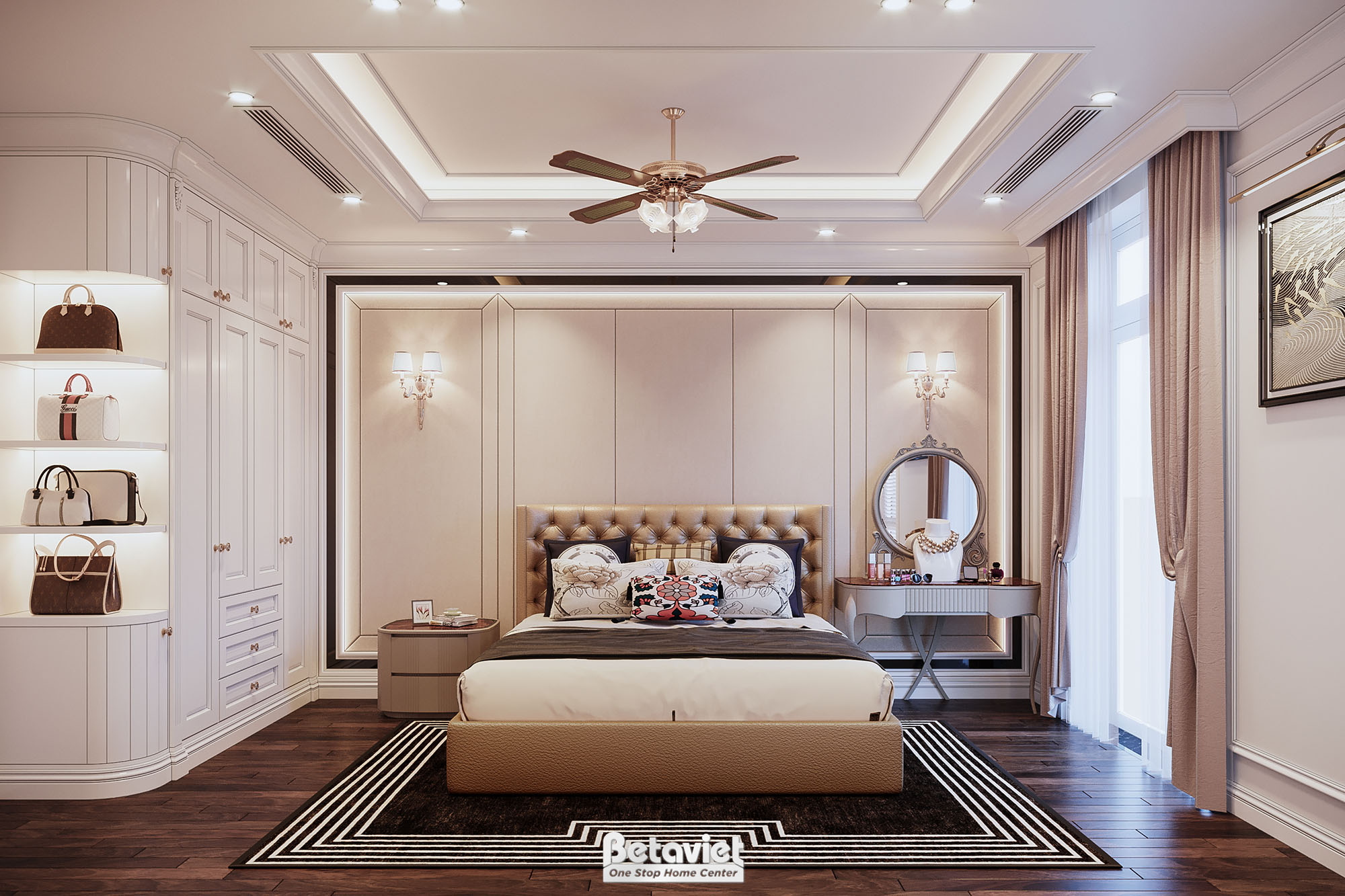 Thiết kế phòng ngủ hiện đại KĐT Vinhomes The Harmony NT21017