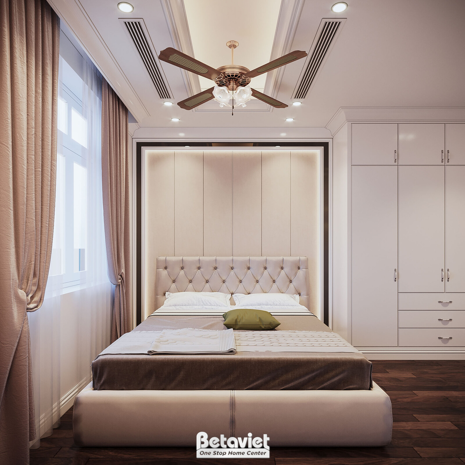 Nội thất phòng ngủ biệt thự hiện đại NT21017 – góc nhìn 11