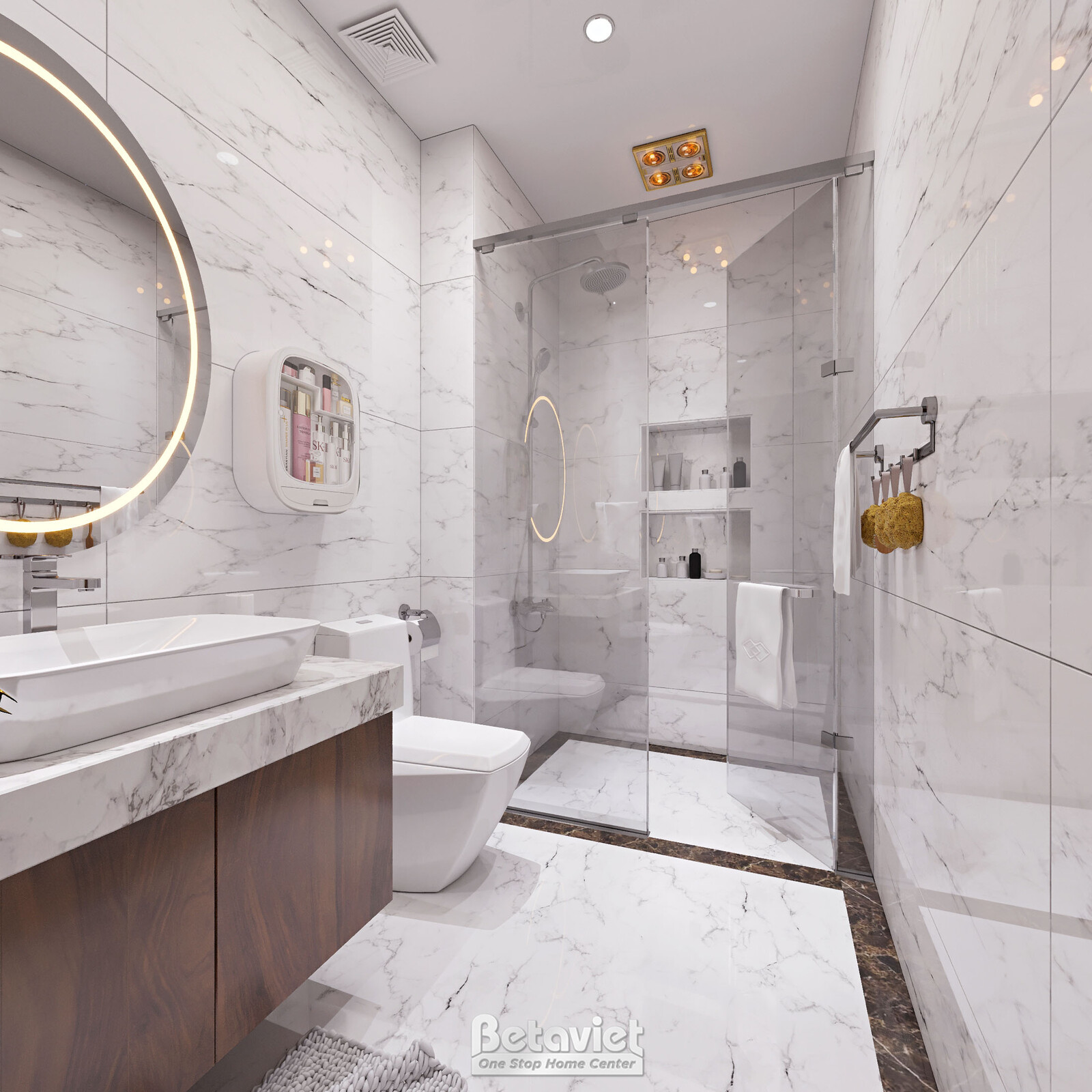 Nội thất phòng tắm biệt thự hiện đại KT23101 – góc nhìn 6