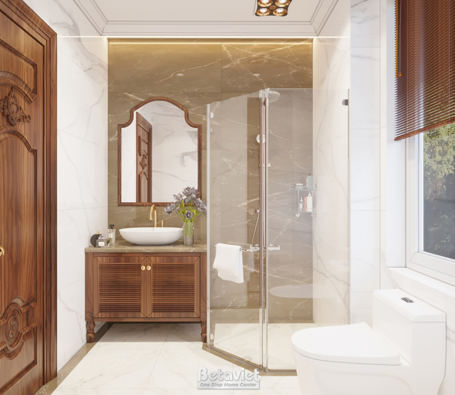 Nội thất phòng tắm biệt thự Indochine KT22085 – góc nhìn 5