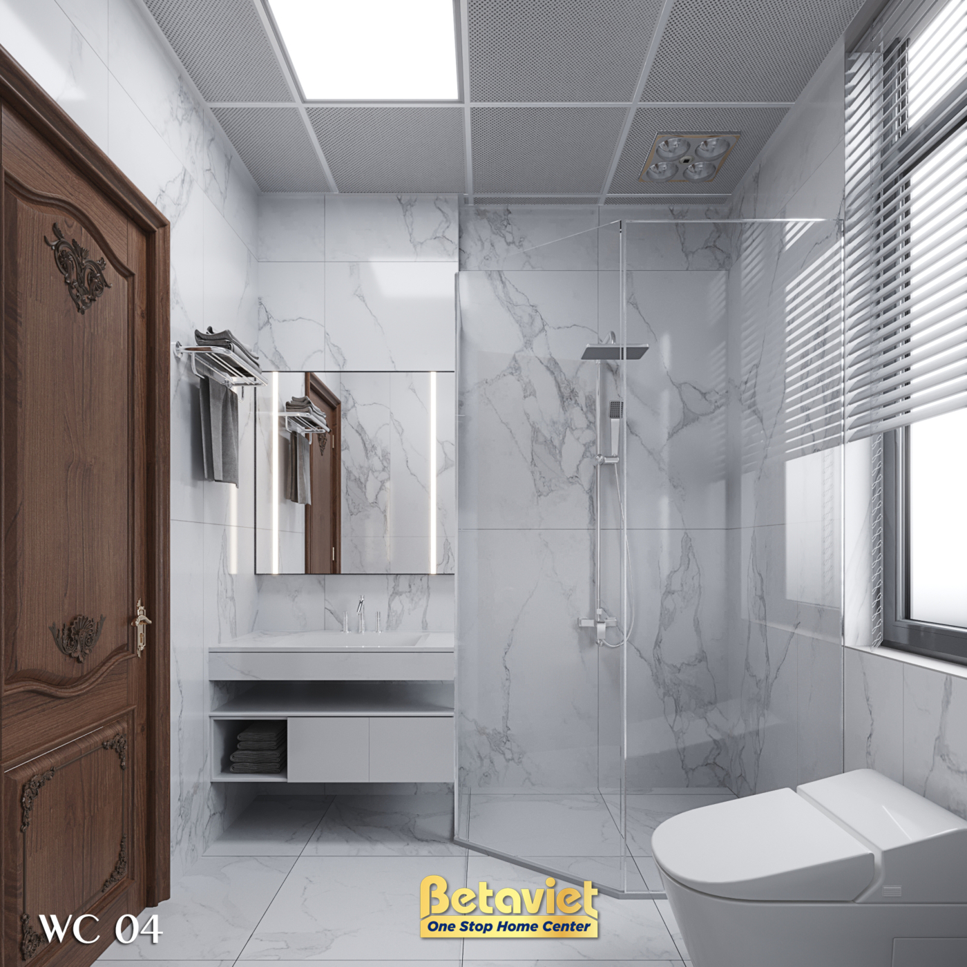 Nội thất phòng tắm biệt thự tân cổ điển NT23320