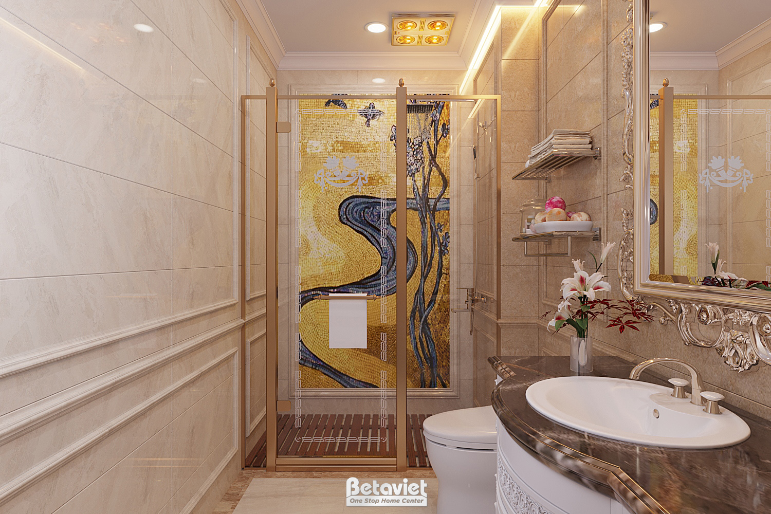 Nội thất phòng tắm cổ điển biệt thự NT21161