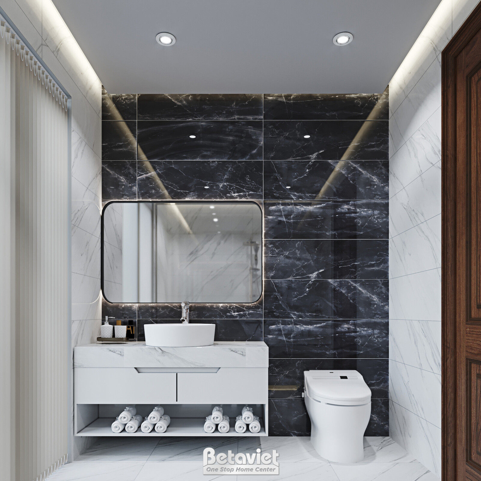 Nội thất phòng tắm biệt thự tân cổ điển NT23321 – góc nhìn 2