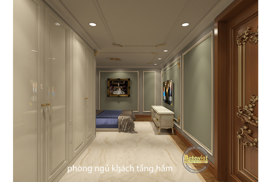Nội thất phòng thay đồ biệt thự tân cổ điển NT22030 – góc nhìn 3