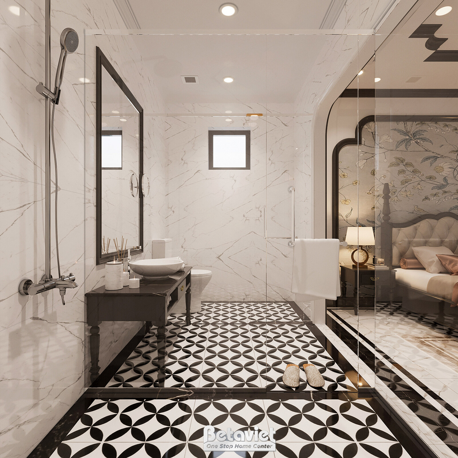 Nội thất phòng tắm biệt thự Art Deco KT2009029 – góc nhìn 2