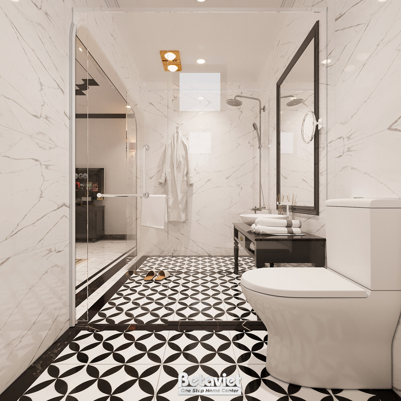 Nội thất phòng tắm biệt thự Art Deco KT2009029 – góc nhìn 3