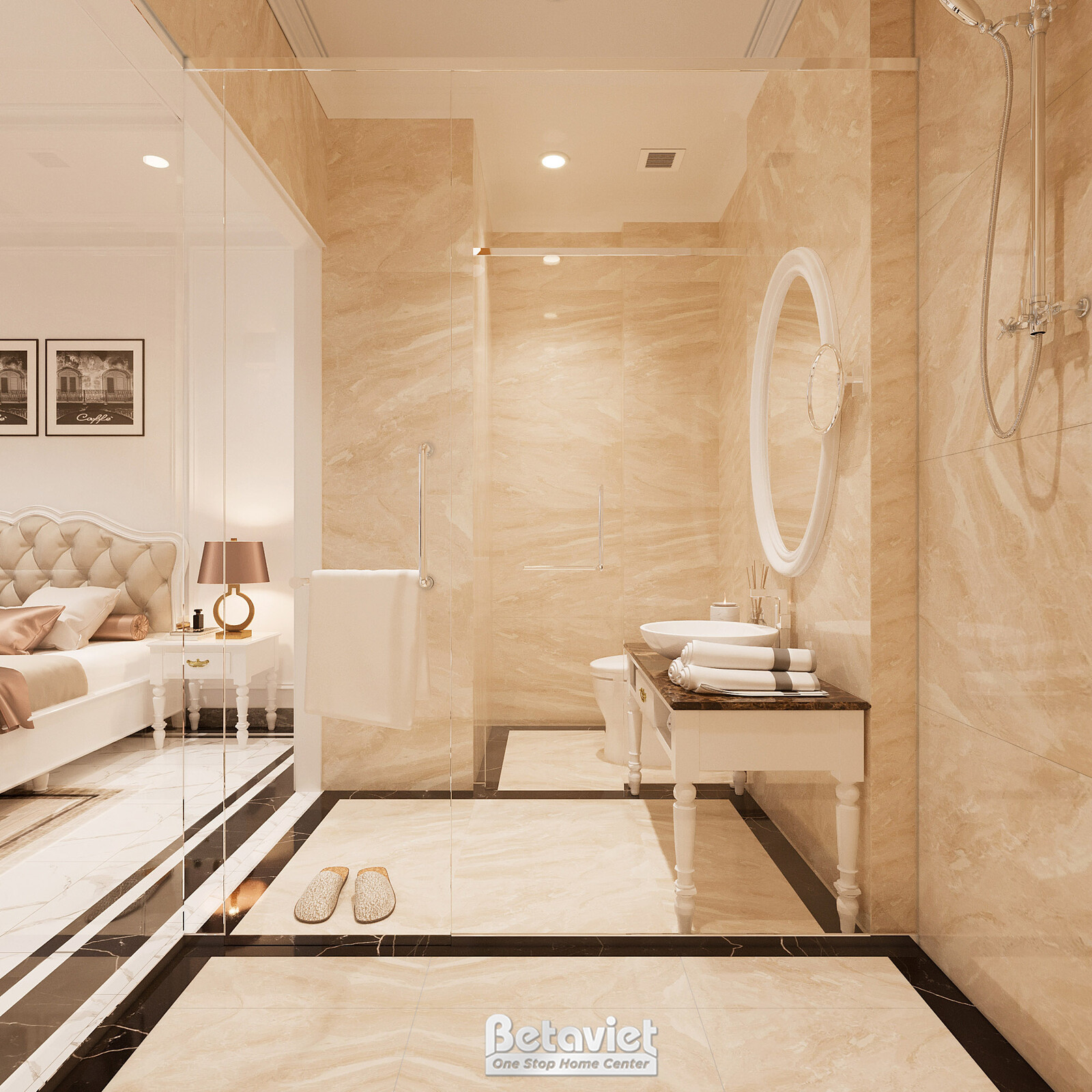 Nội thất phòng tắm biệt thự Art Deco KT2009029 – góc nhìn 8