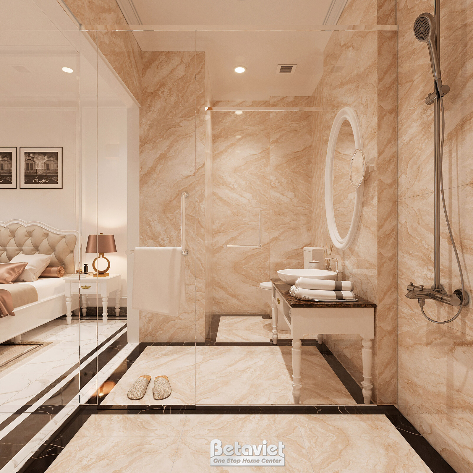 Nội thất phòng tắm biệt thự Art Deco KT2009029 – góc nhìn 9