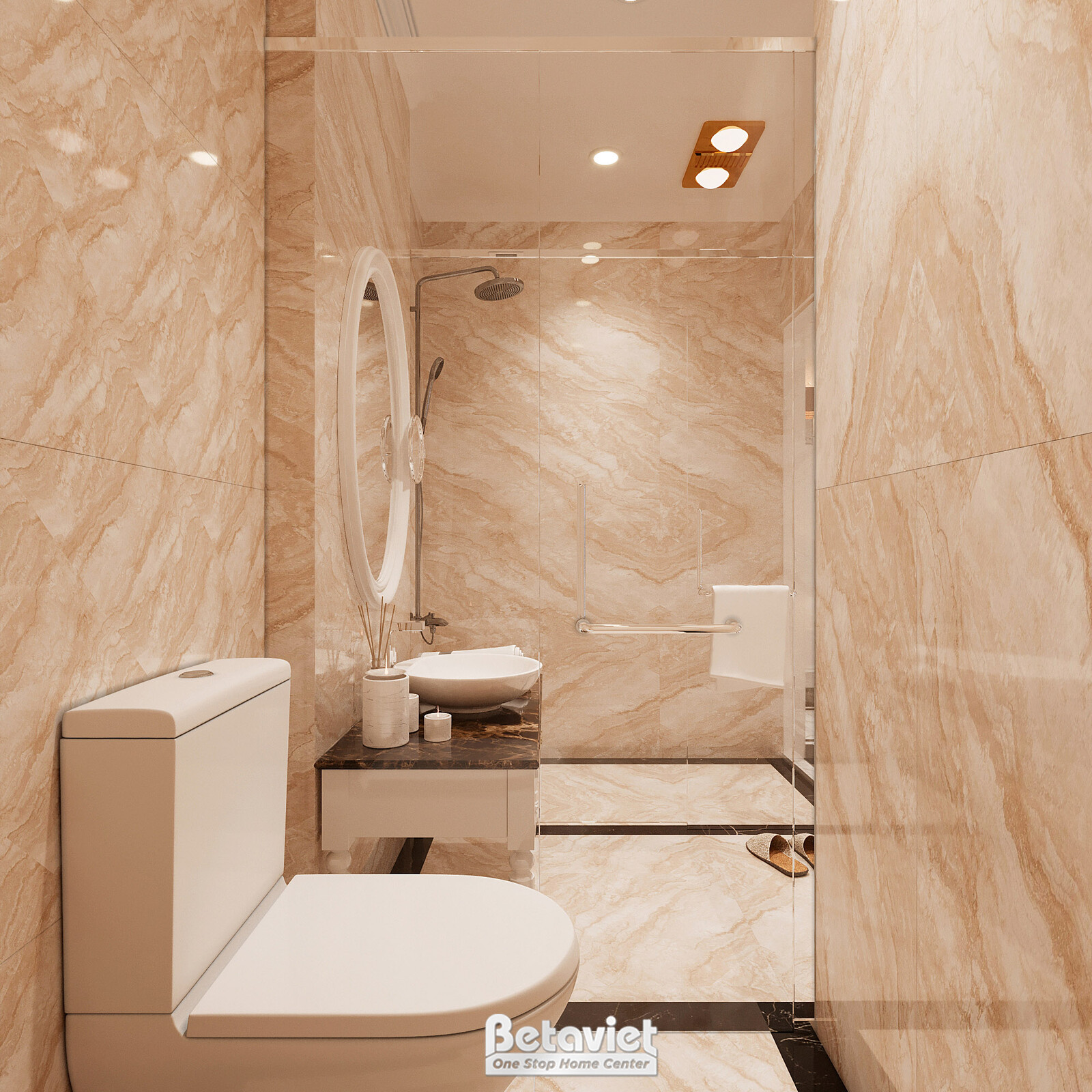 Nội thất phòng tắm biệt thự Art Deco KT2009029 – góc nhìn 10