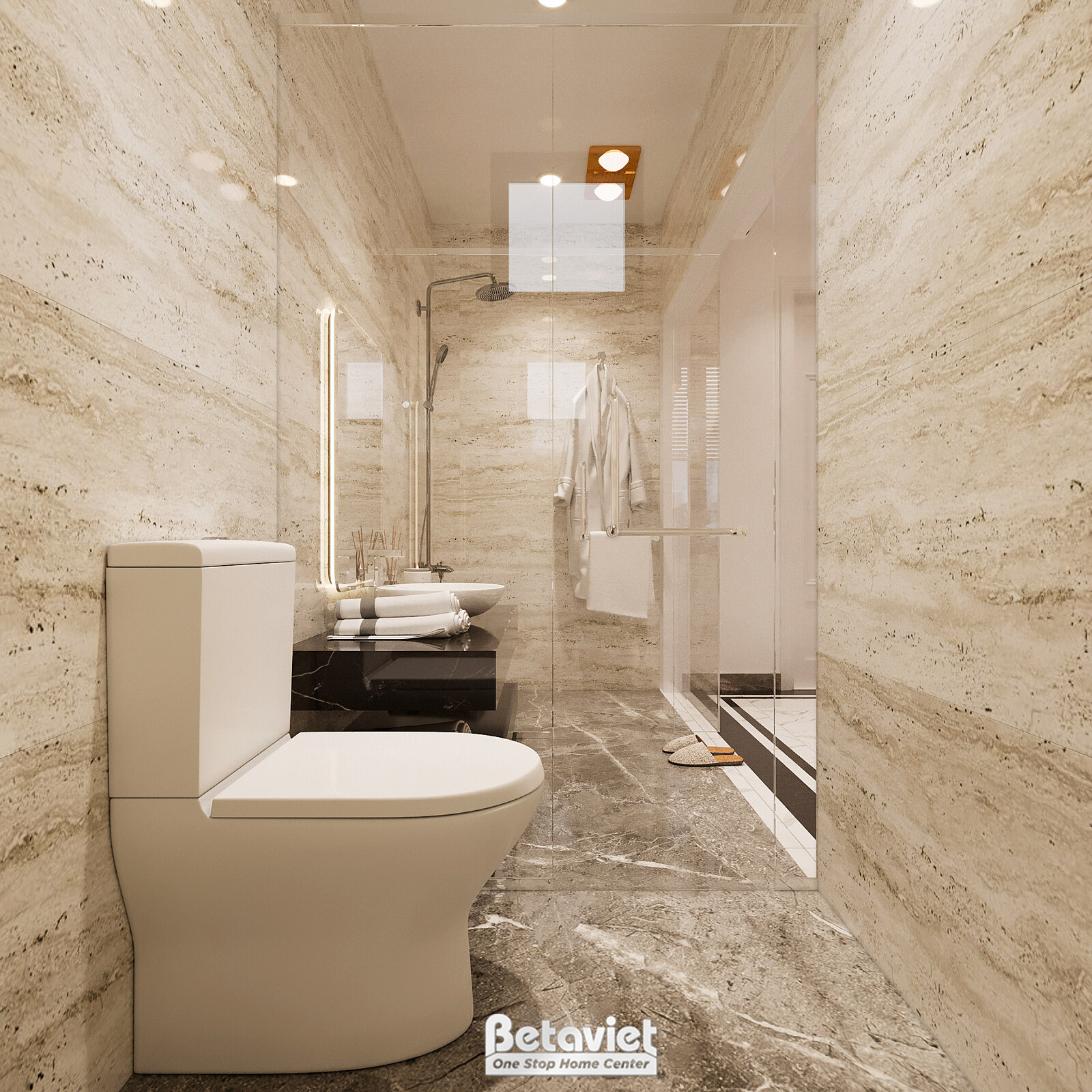 Nội thất phòng tắm biệt thự Art Deco KT2009029 – góc nhìn 11