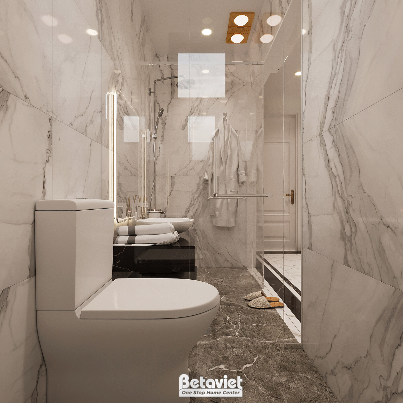 Nội thất phòng tắm biệt thự Art Deco KT2009029 – góc nhìn 13