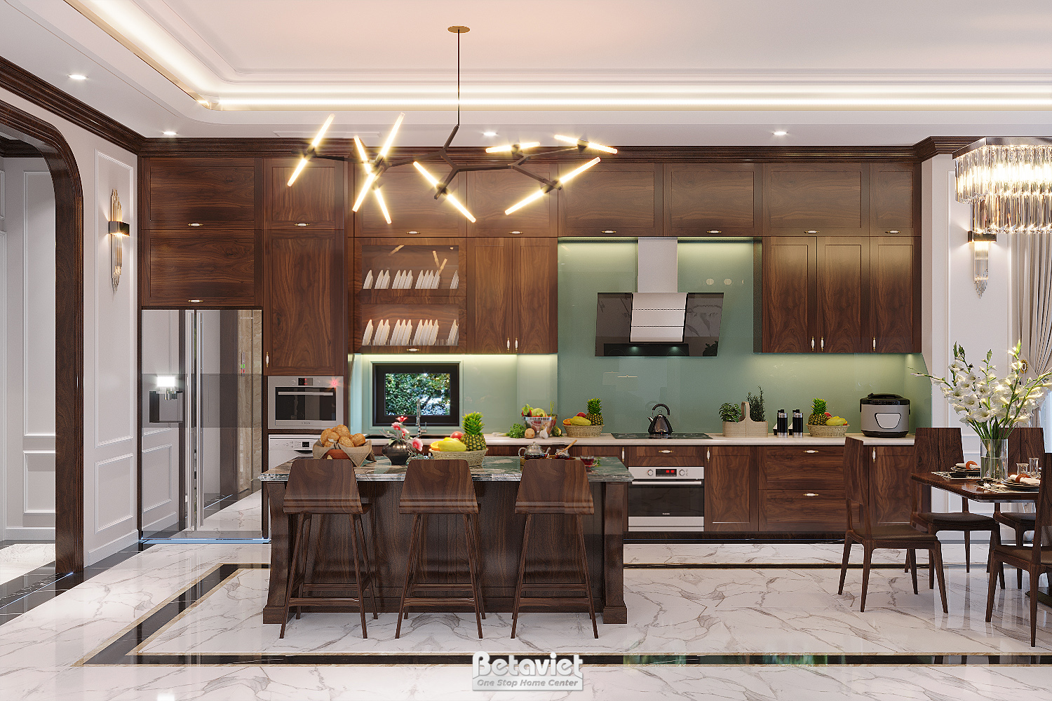 Phòng bếp hiện đại biệt thự KĐT Vinhomes Star City NT21180