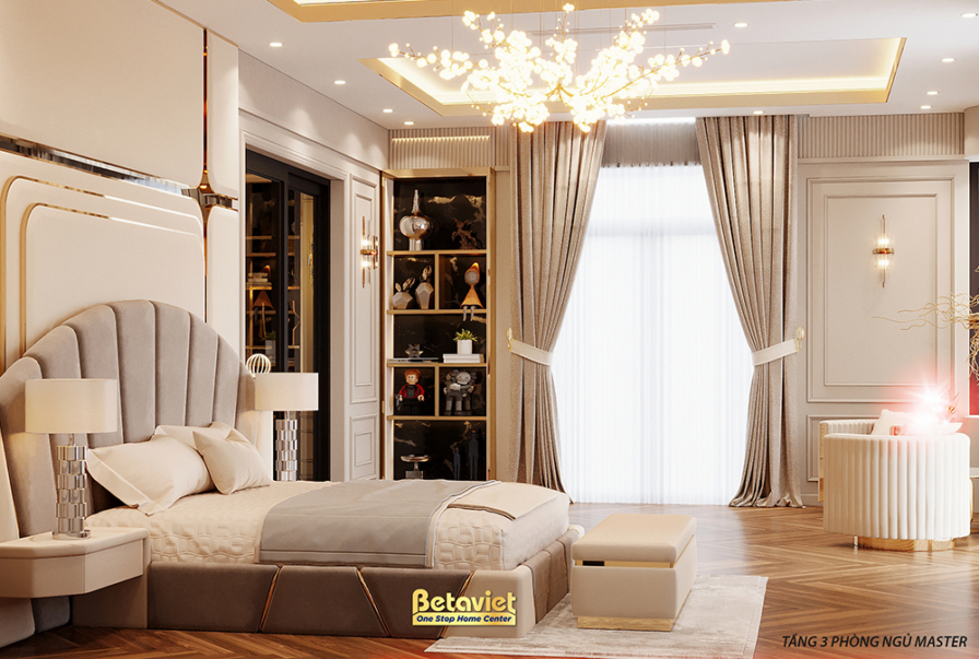 Nội thất phòng ngủ biệt thự hiện đại NT21194B – góc nhìn 7