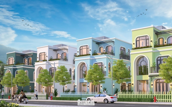 Mẫu biệt thự hiện đại 3 tầng của Betaviet, tham khảo cho lô biệt thự Centre Ville Lương Sơn
