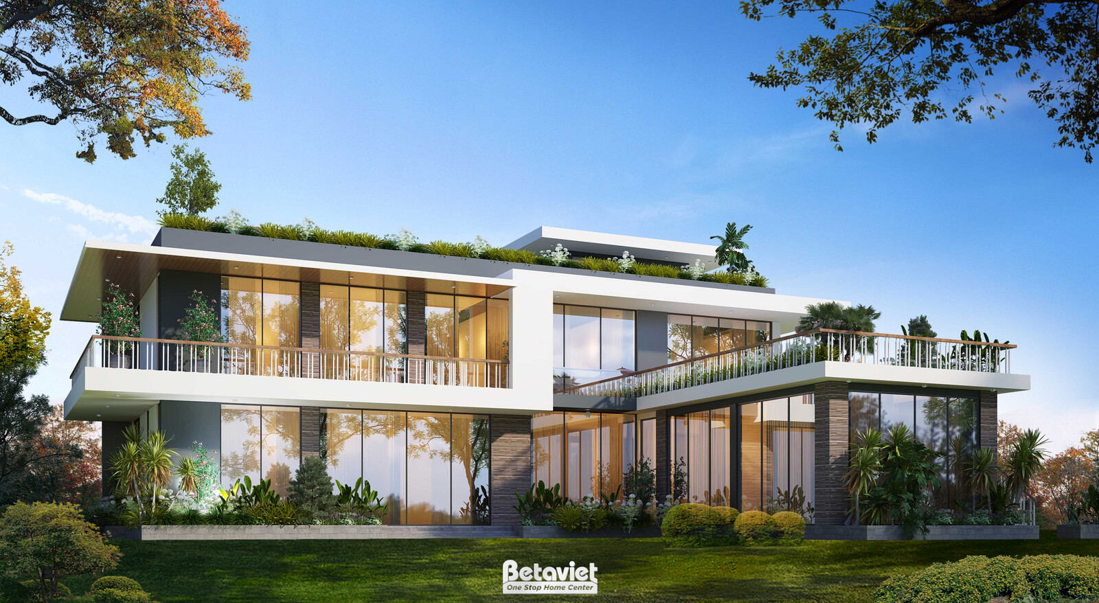 Biệt thự 2 tầng hiện đại luxury KT22150 – ban công