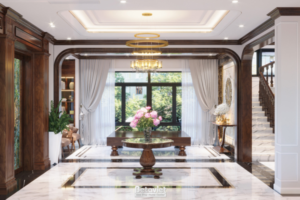 Thiết kế đại sảnh biệt thự hiện đại KĐT Vinhomes Star City NT21180