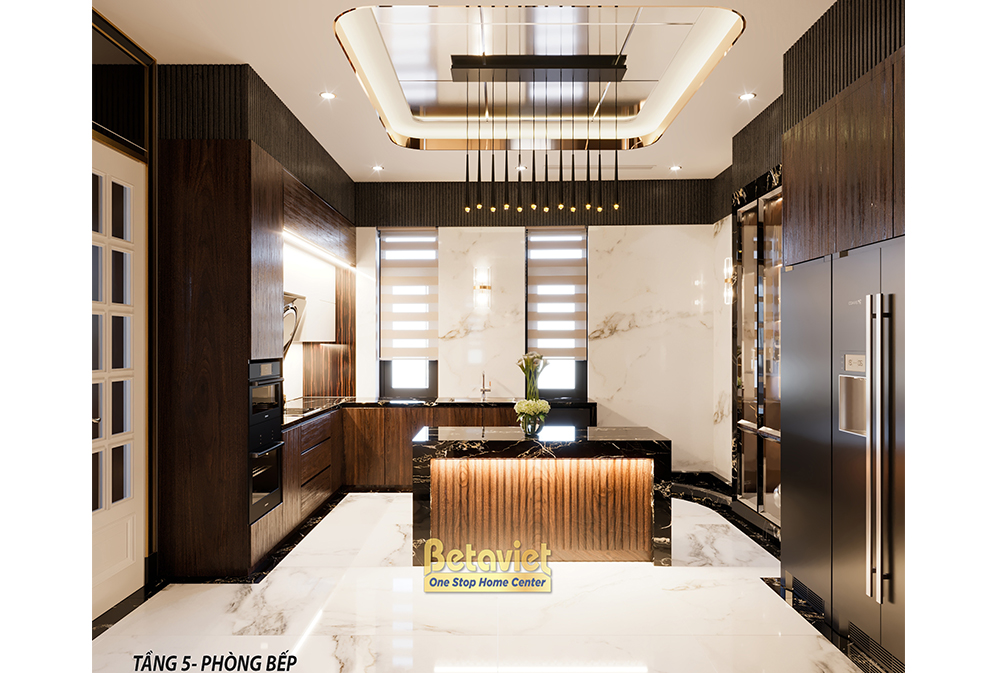 Thiết kế nội thất phòng bếp Indochine NT21194C